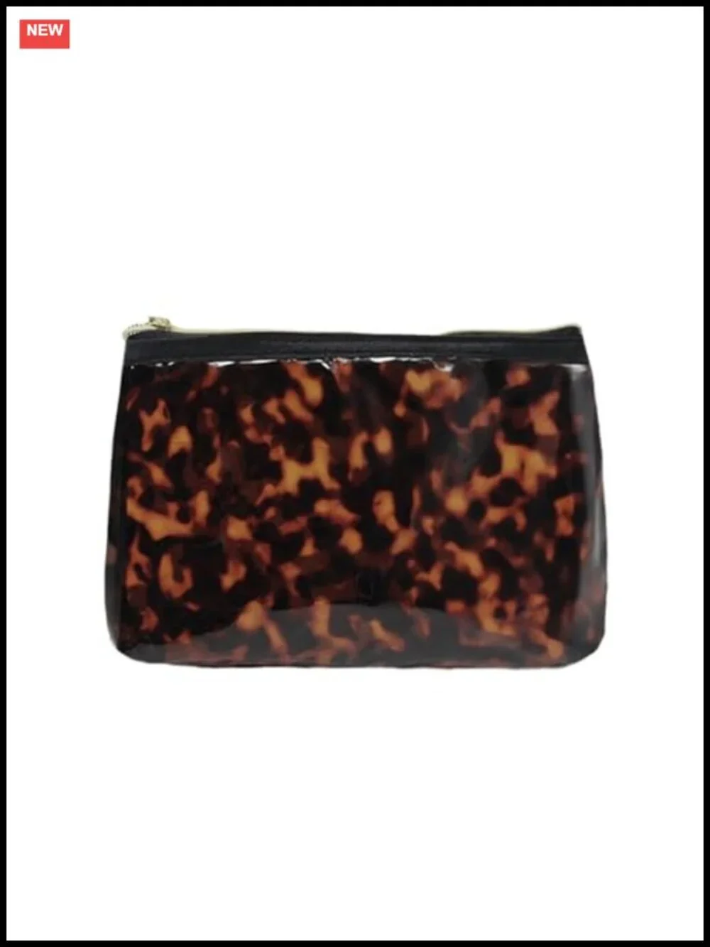 Animal Print Cosmetic Bag Zipper Toiletry Pouch Travel Makeup Purse